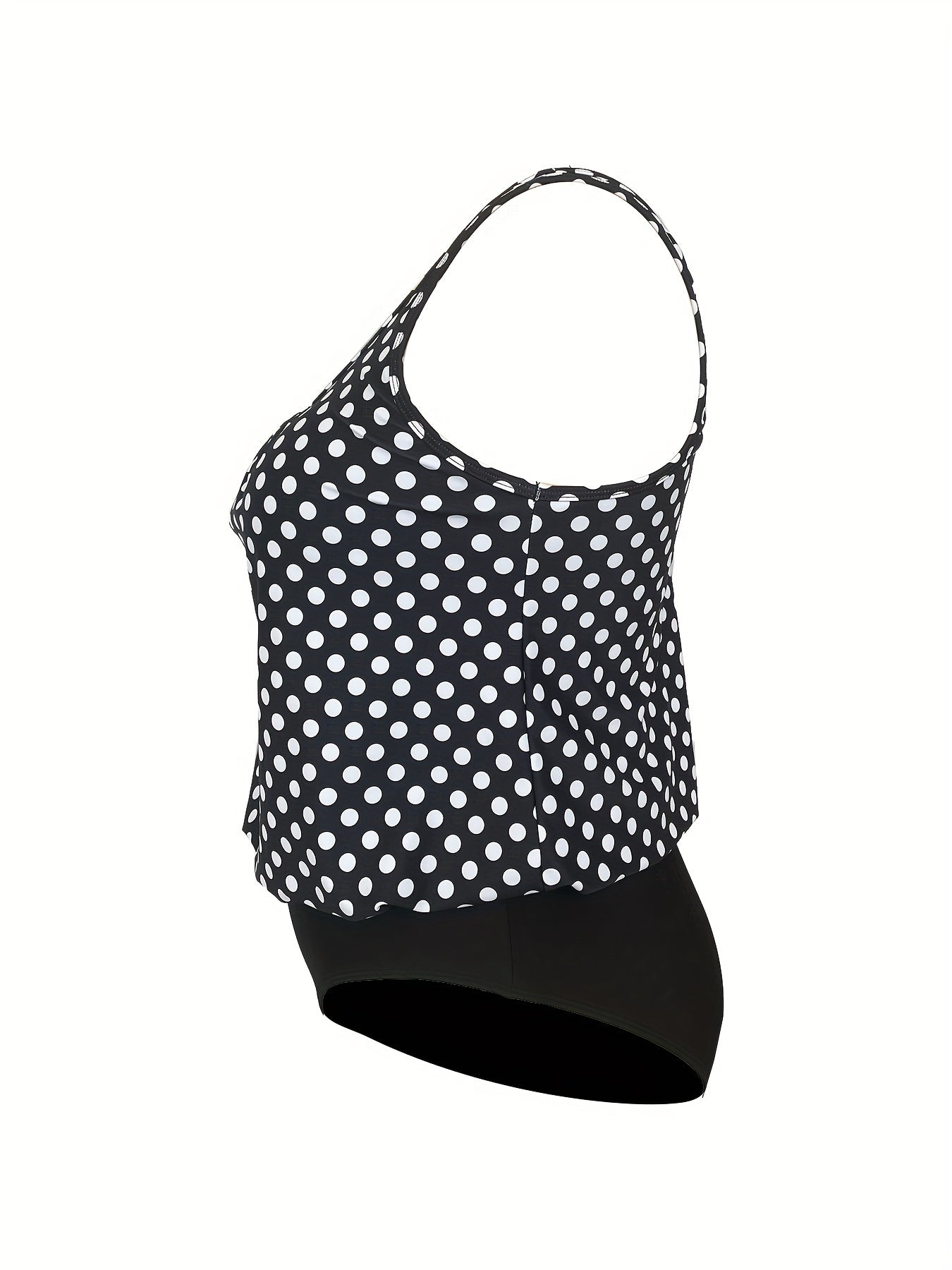 Women's Plus Polka Dot Tankini Set Retro Style
