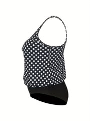 Women's Plus Polka Dot Tankini Set Retro Style