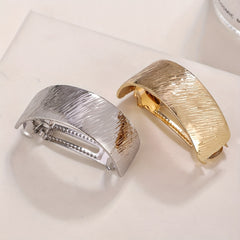 Metallic Hair Cuff Barrette French Style Ponytail Holder
