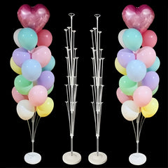 19pcs Tube Balloon Standing Set Balloons Stand Holder for Birthday Party