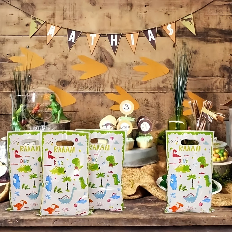 10pcs Dinosaur Gift Bag Kids Jungle Animal Birthday Party Supplies