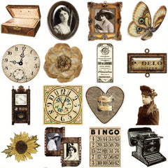 Vintage Paper Stickers Retro Dusk Scrapbooking DIY 50pcs