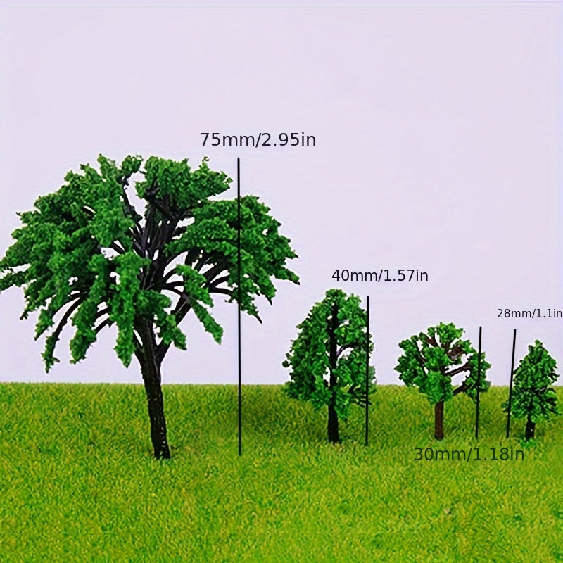 50pcs Poplar Ball Trees Train Park Railway Scenery Layout