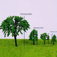 50pcs Poplar Ball Trees Train Park Railway Scenery Layout