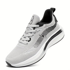 Men's Striped Lace up Running Shoes