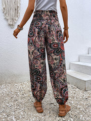 Paisley Print Joggers Boho Pants for Spring & Summer