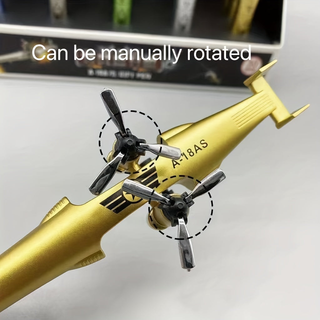 Creative Helicopter Foldable Mini Airplane Model Toy Pen