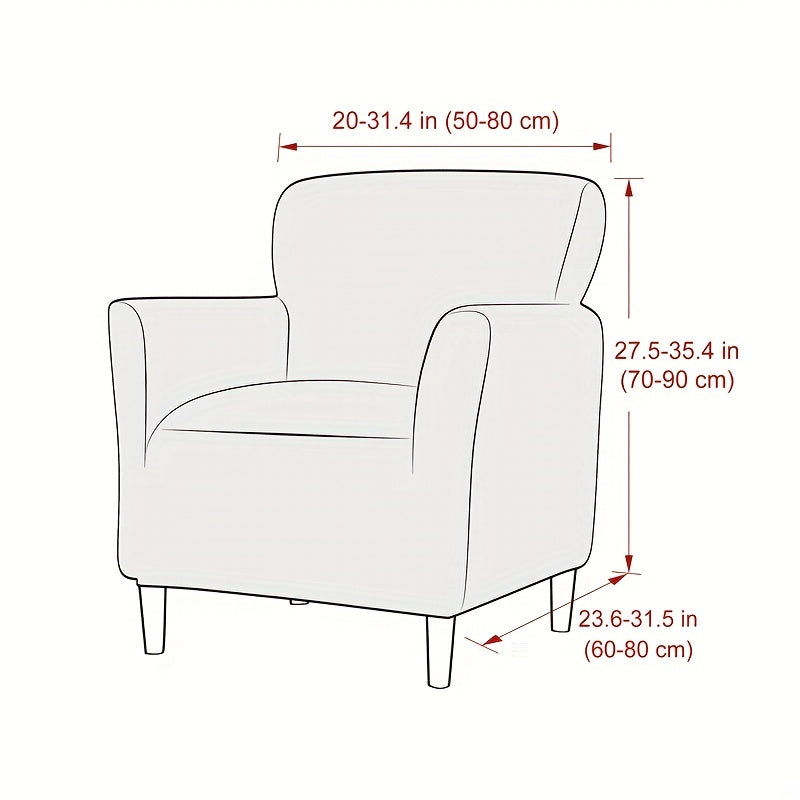 Polar Fleece Tub Chair Cover Spandex Armchair Slipcovers Elastic Sofa Covers