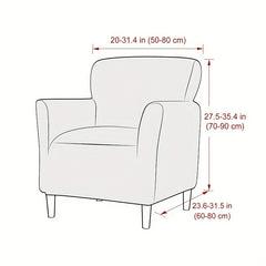 Polar Fleece Tub Chair Cover Spandex Armchair Slipcovers Elastic Sofa Covers