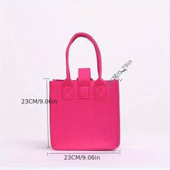 Cartoon Character Felt Tote Bag for Women