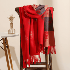 Autumn Winter Leafy Scarf