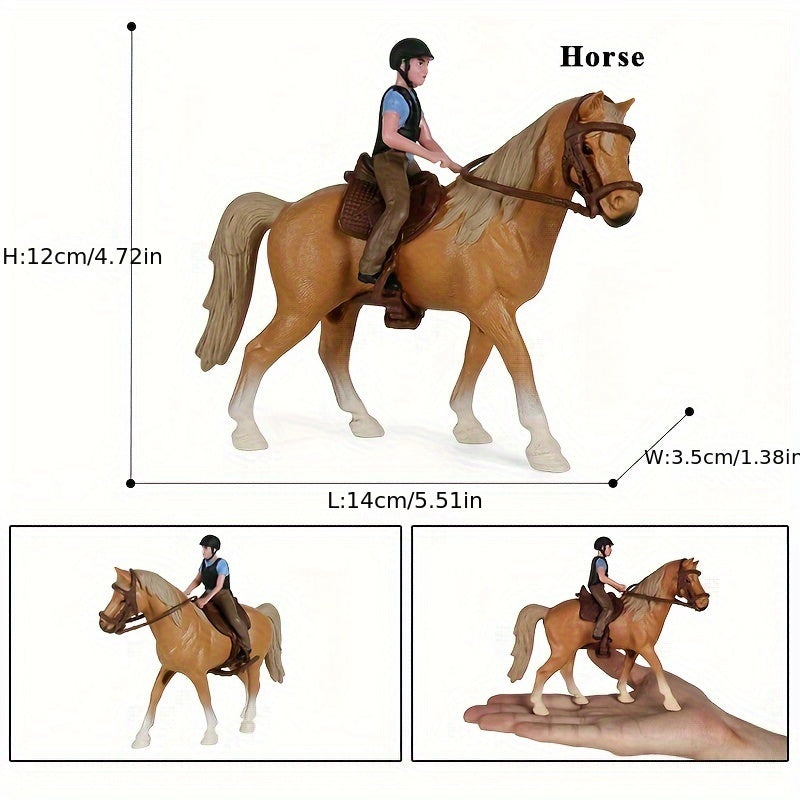 Horse Rider Simulation Cognitive Toy Model Animals Ornaments Christmas
