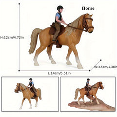 Horse Rider Simulation Cognitive Toy Model Animals Ornaments Christmas