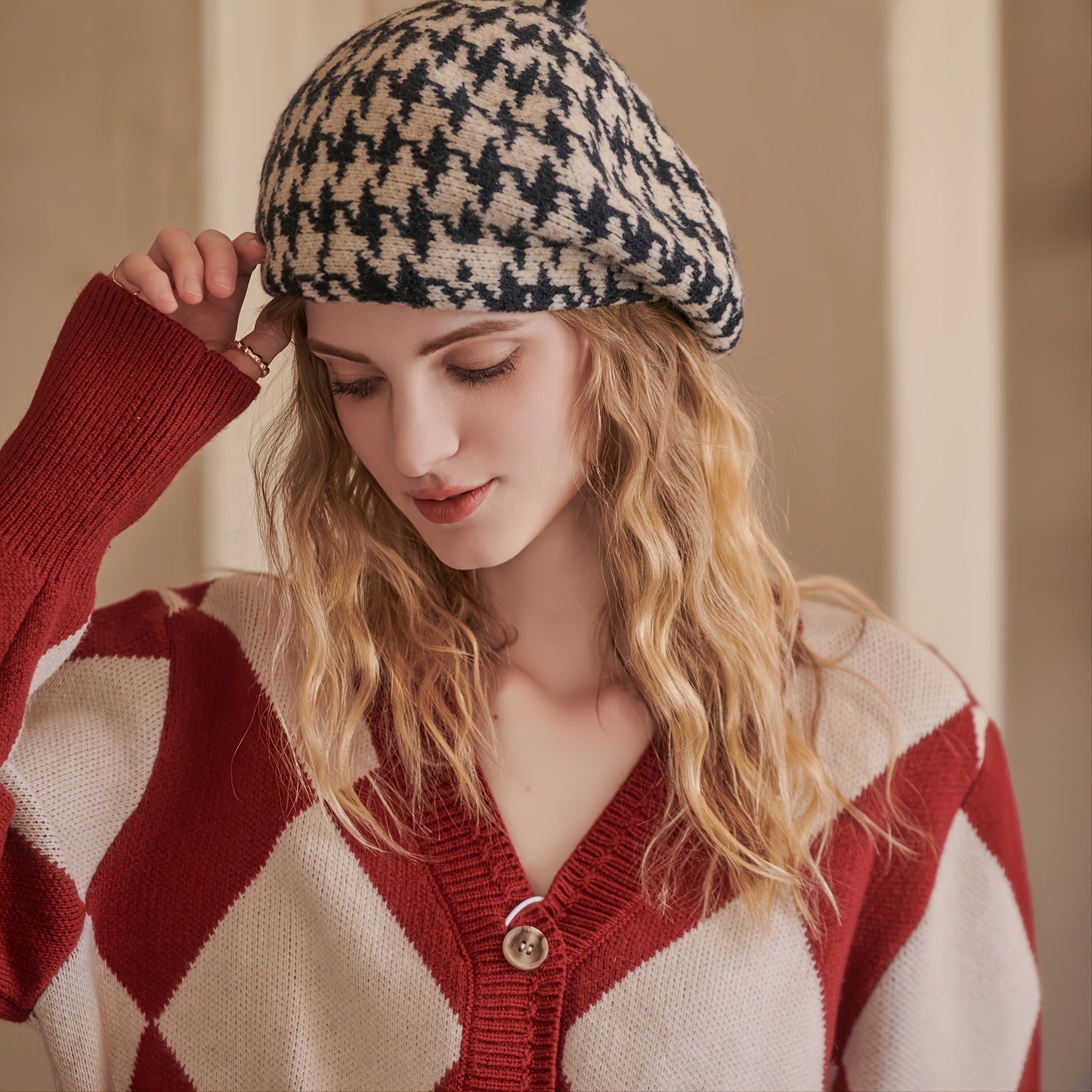 Multicolor Beret Casual Autumn Winter Painter Hat