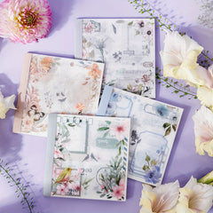 Sticker Book Writing Flower Period Series Double Material Die Cut Diary Memo
