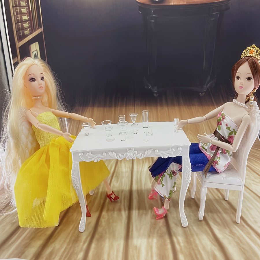 Table and Chairs Doll Kitchen Furniture Set