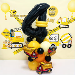 Construction Theme Age Number Truck Excavator Birthday Party Decorations