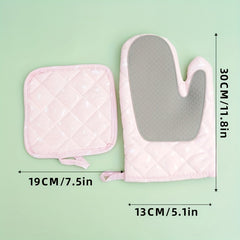2pcs Heat Resistant Gloves & Sleeve Set