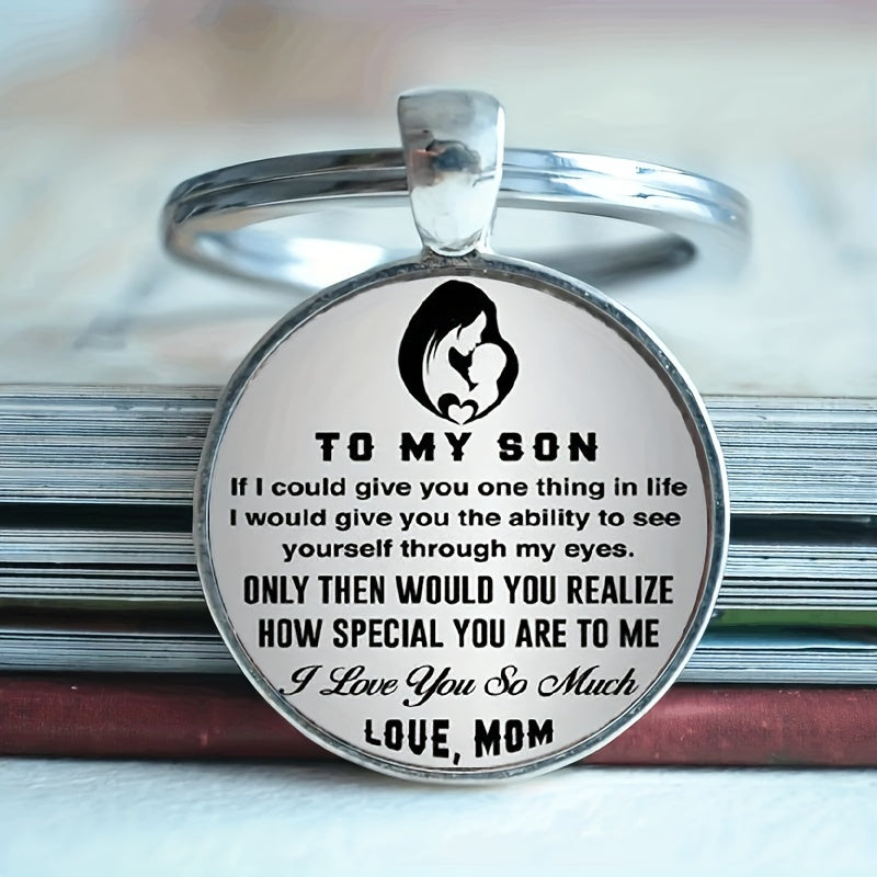 Mother child Keychain For Son Birthday Bag Purse Charm Accessories