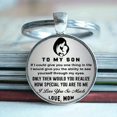 Mother child Keychain For Son Birthday Bag Purse Charm Accessories