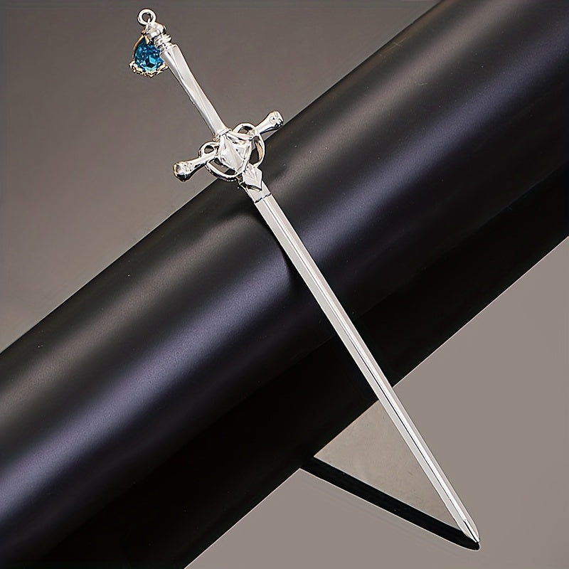Rhinestone Sword Hair Pin Vintage Bun Holder Alloy Accessory