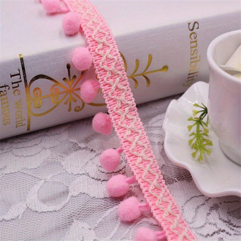 Pompom Lace Ribbon Sewing Accessories DIY Apparel Fabric Embroidery Iron On Hea
