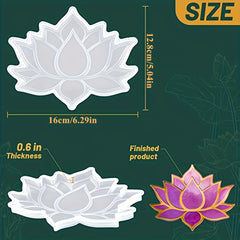 Lotus Flower Coaster Mold Epoxy Resin Casting Silicone Cup Mat Mold
