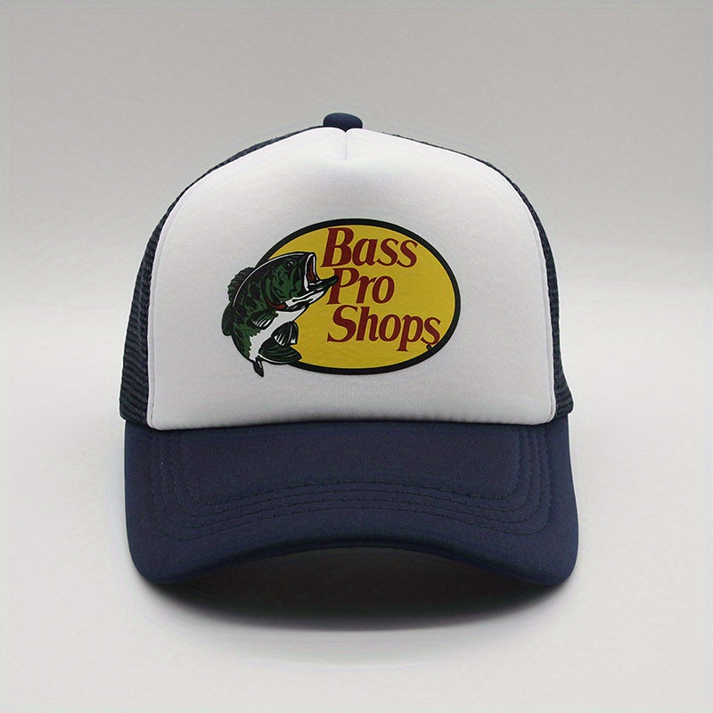 Hip Hop Fish Baseball Cap Mesh Trucker Hat Unisex Dad Hat