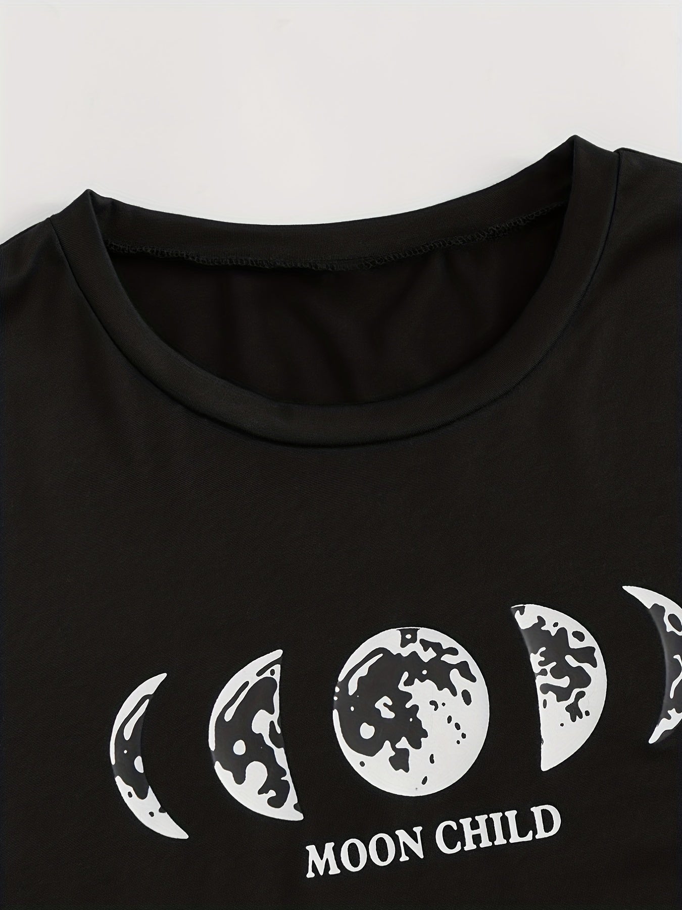 Starry Print Pajama Set Short Sleeve Crew Neck Top & Bottoms