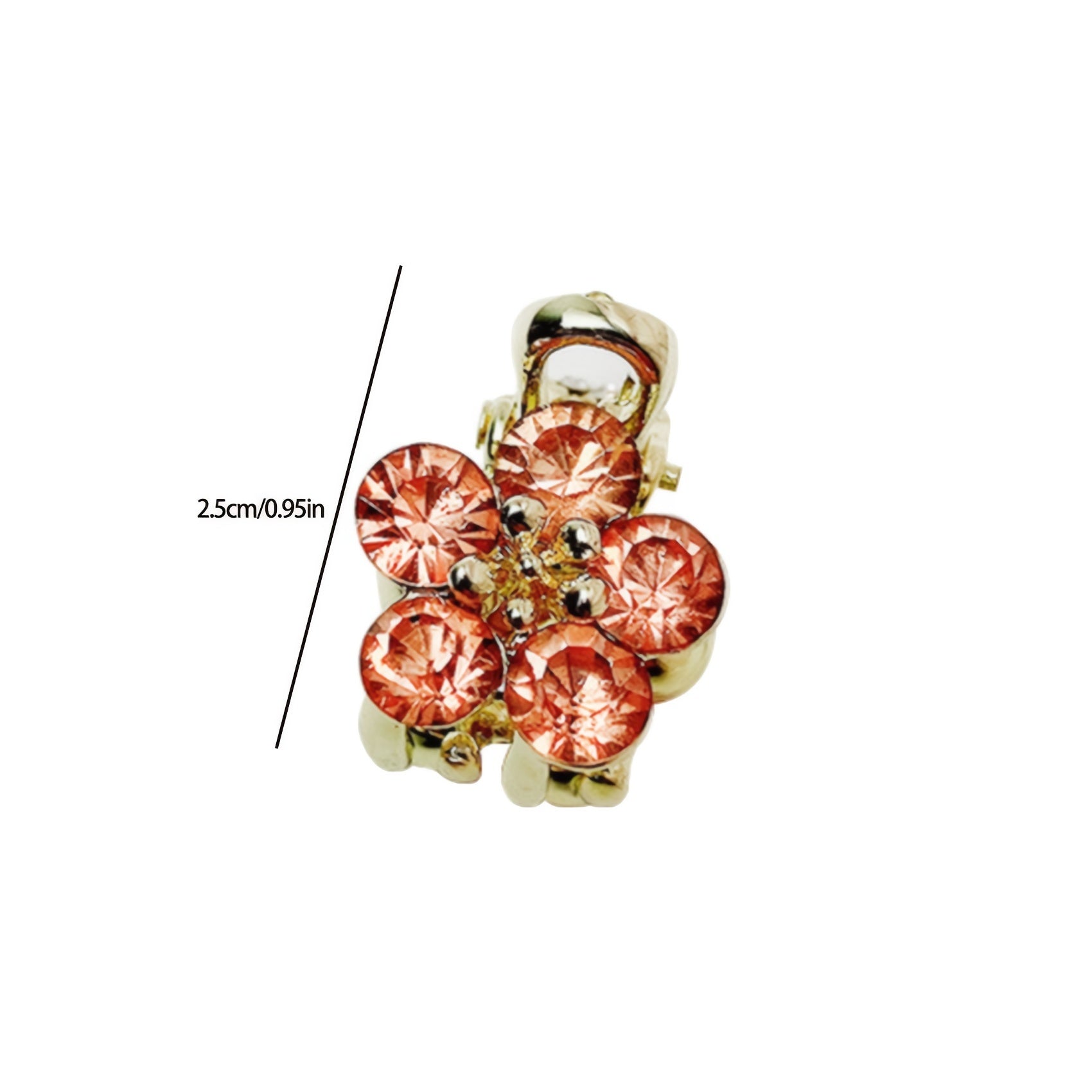 Crystal Flower Mini Hair Claw Clip Vintage Hairclip Hair Accessories