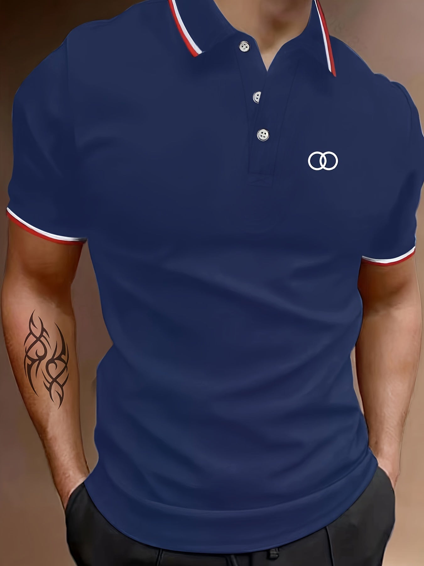 Men's Golf Short Sleeve Shirt Sports Top Breathable for Workout