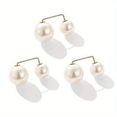 3pcs Faux Pearl Waist Pin Scarf Hijab Clip Set