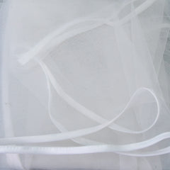 Satin Edged Fingertip Bridal Veil Soft Sheer Fabric Hair Comb