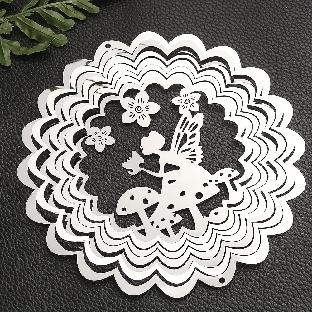 14 Wind Spinner Catcher 3D Rotating Stainless Steel Mirrored Patio Decor