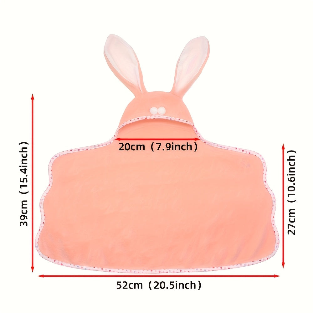 Pink Rabbit Ears Doll & Bath Towel Set for 12-18in Dolls