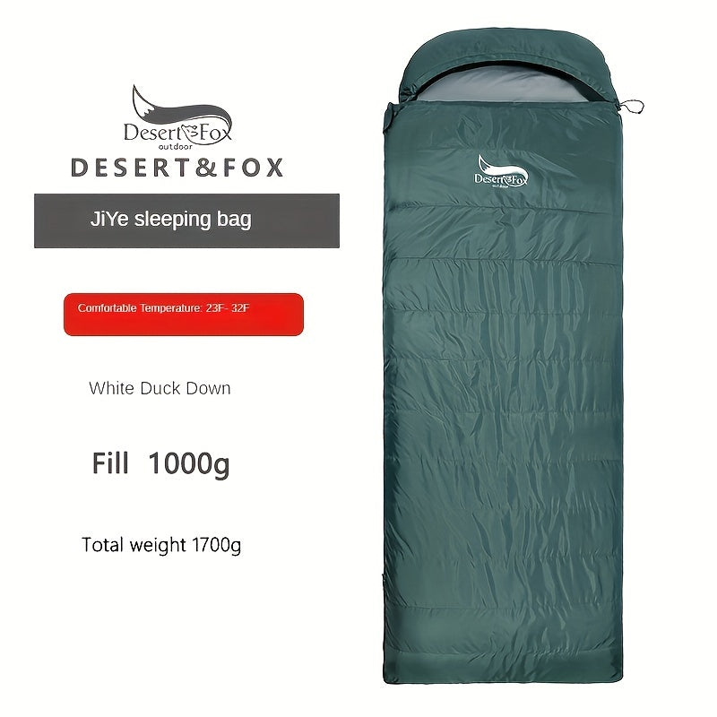 Duck Sleeping Bag for Autumn and Winter, Men and Women, Cold Resistant