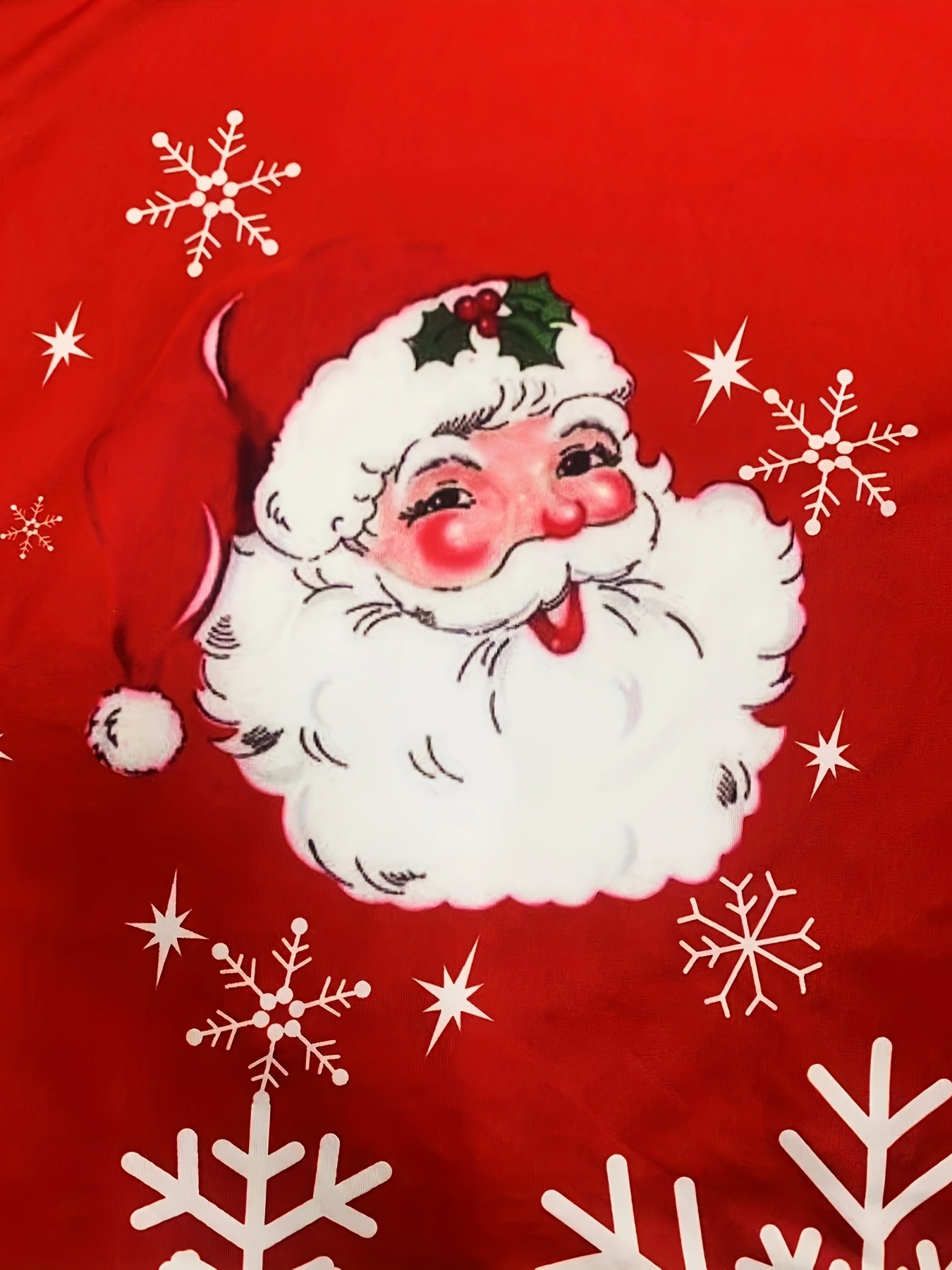  Christmas Cardigan - Santa & Snowflake Print