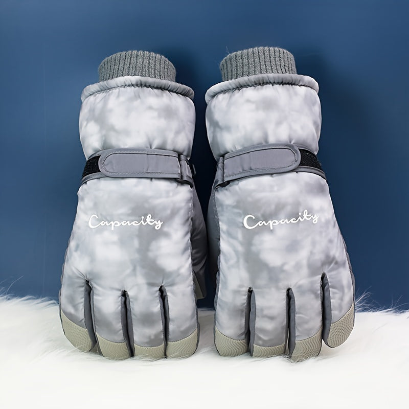 Touch Screen Skiing Gloves Thickened Liner Windproof Waterproof