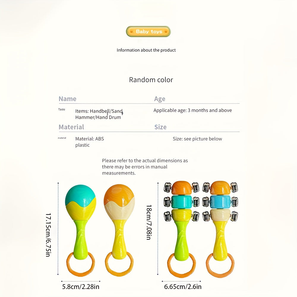 3pcs Baby Gift Set Drummer and Catcher Toys for Hearing Development