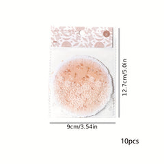 Hollow Lace Paper Retro Floral Hand Account Decorative Background 10 Sheets