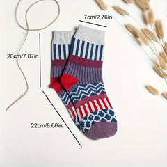 Men's Wool Cotton Thermal Socks Warm Crew Socks US Sizes 7-12
