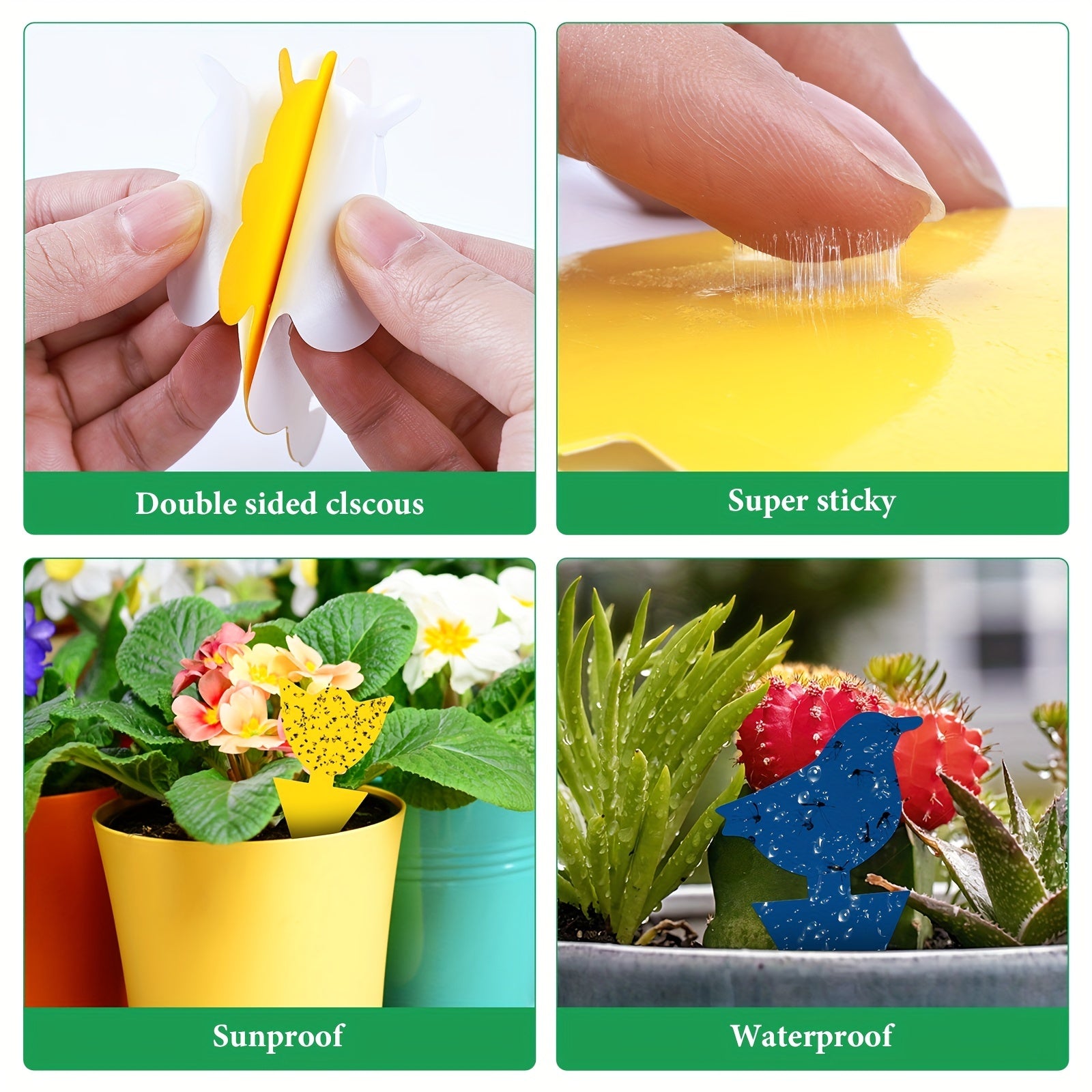 24pcs Yellow Fly Catchers Adhesive Trap for Fruit Flies