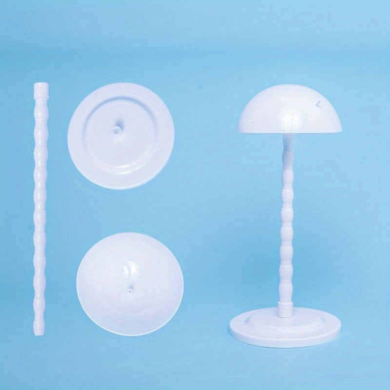 Wig & Hat Display Stands Mushroom Bracket Plastic Portable