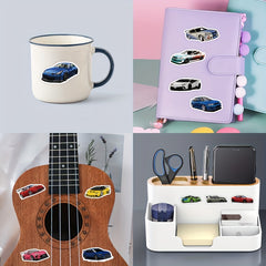 60pcs JDM Car Decals Mixed Vinyl Stickers DIY Creative Self-Adhesive Reusable
