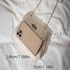 Cloud Quilted Crossbody Bag Chain Shoulder Bag Small Flap Purse