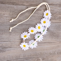 Boho Daisy Hair Wreath Bridal Headpiece for Women Girls Props Party