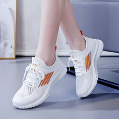 Women's Breathable Lace-up Athletic Running Shoes Mesh Sneakers
