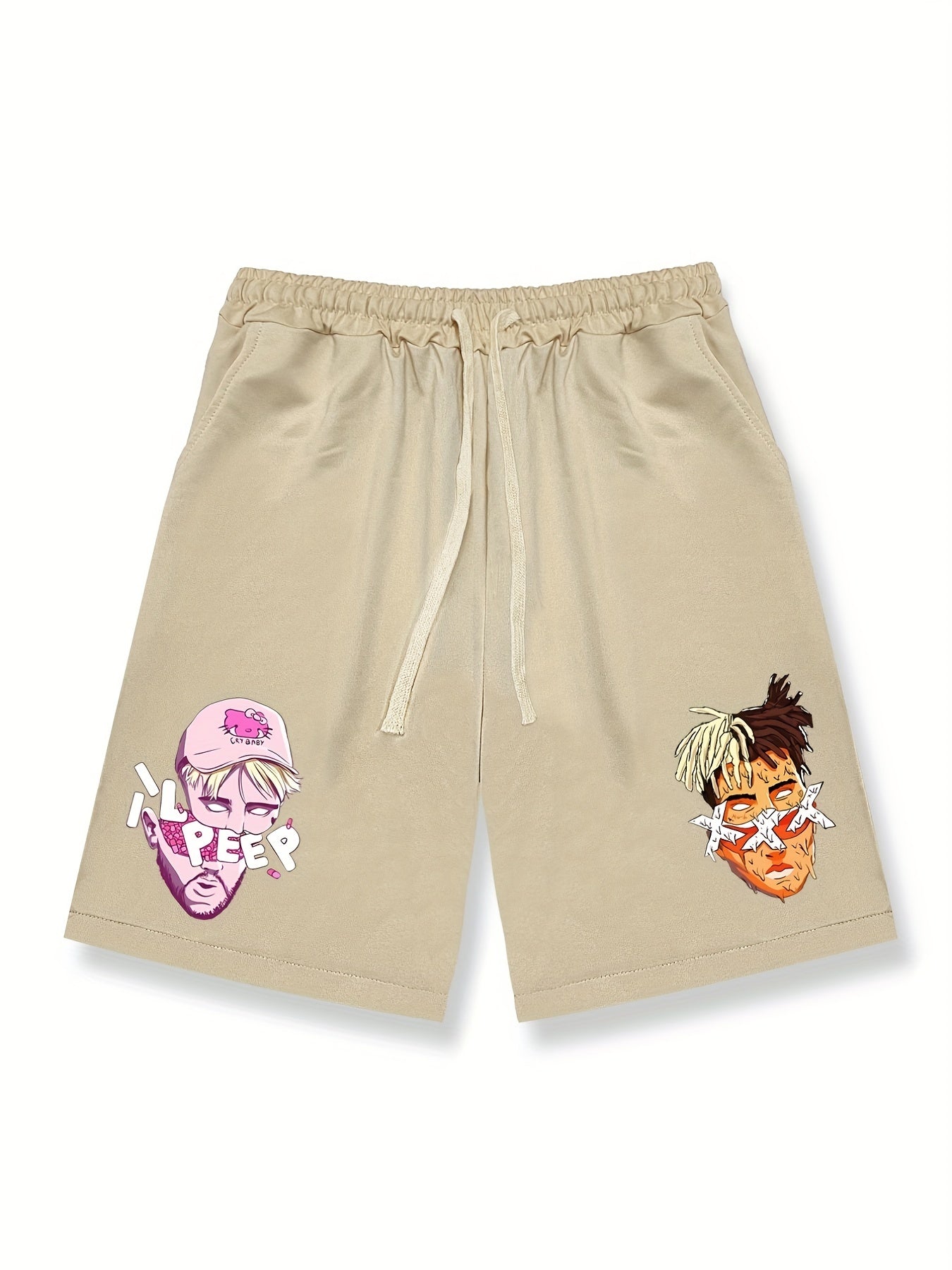 Men's Solid Color Comfy Shorts with Elastic Waist