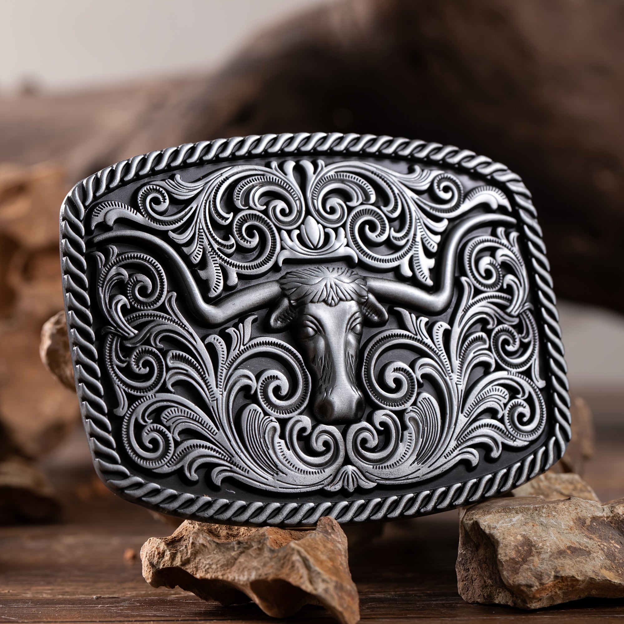 Western Cowboy Bull Head Belt Buckle Novelty