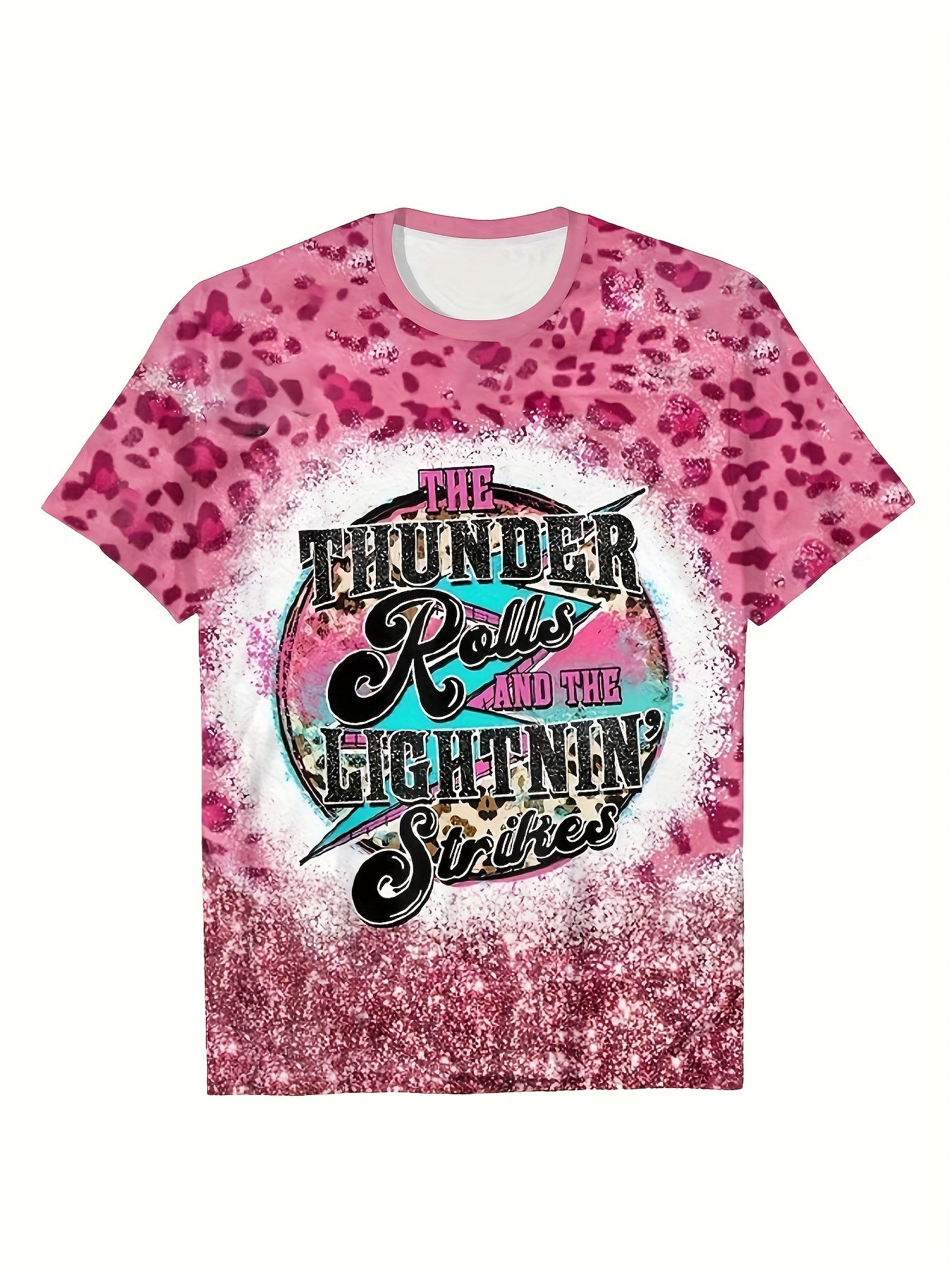 Leopard Print Short Sleeve T shirt Kids Summer Tops